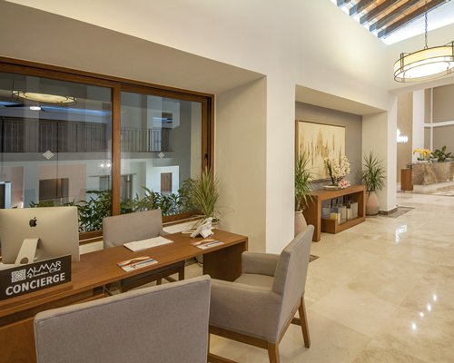 A well furnished reception area.