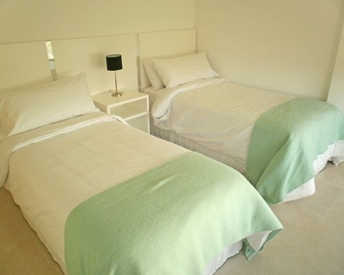 Bedroom with two twin beds.