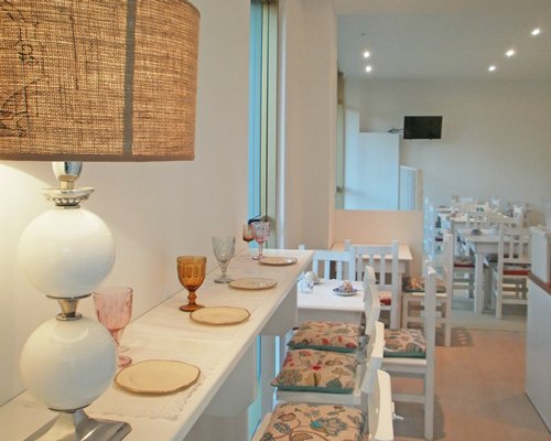A well furnished indoor restaurant at the resort.
