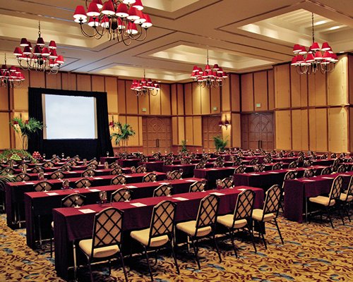 A well furnished indoor theater.