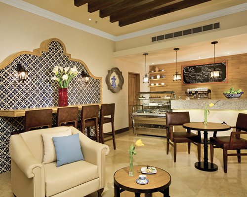 A well furnished indoor snack bar at the resort.