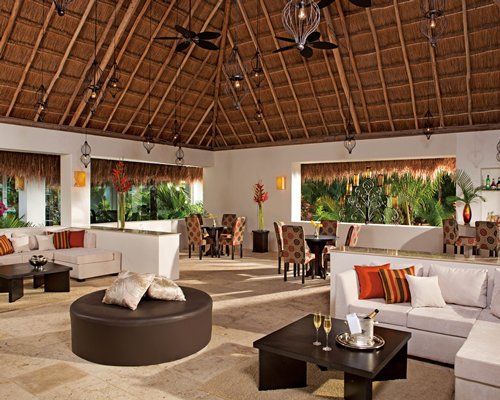 An outdoor lounge area.