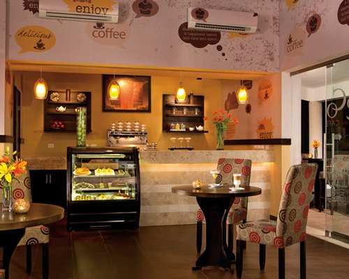 An indoor cafeteria at the resort.