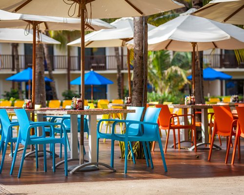An outdoor fine dining restaurant.