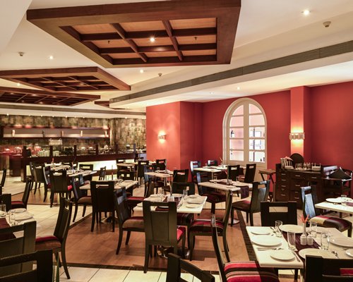 An indoor fine dining restaurant.