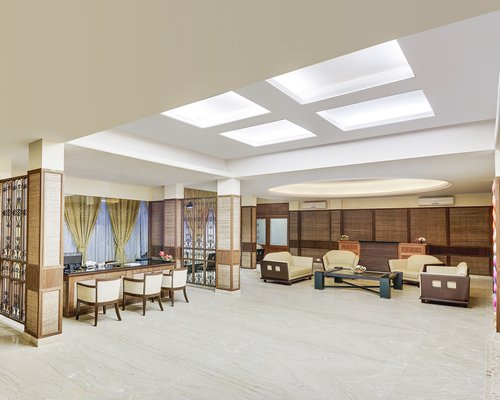 The reception area with lounge access.