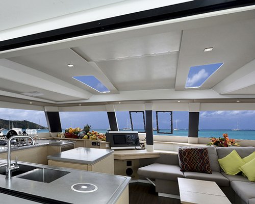 Interior of sailboat