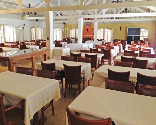 A well furnished indoor restaurant at the resort.