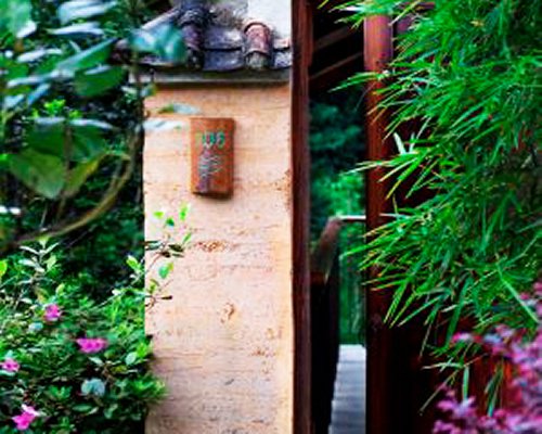 An exterior scenic landscape and plants.