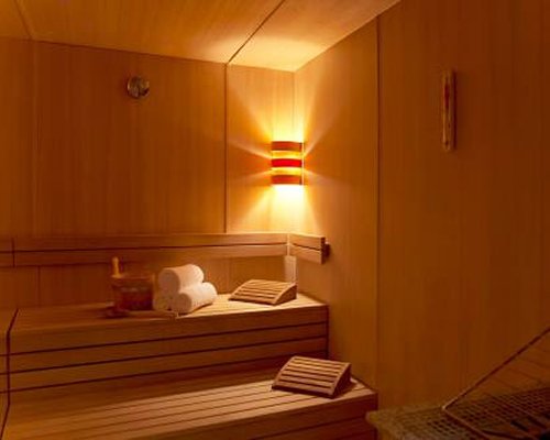 Sauna at Damac Maison Dubai Mall Street resort.