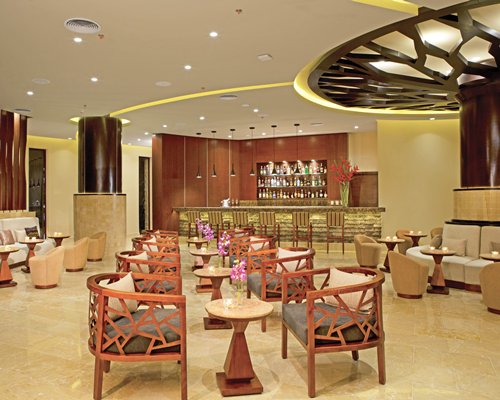 An indoor bar at the resort.