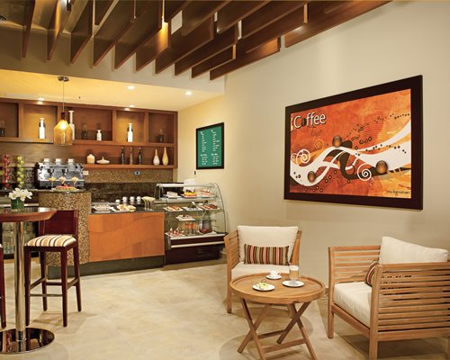 An indoor cafeteria at the resort.