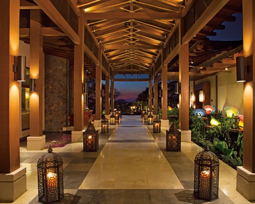 A corridor at the resort.