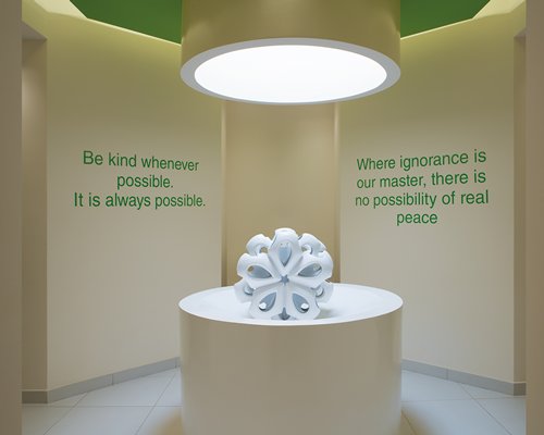 An indoor meditation area.