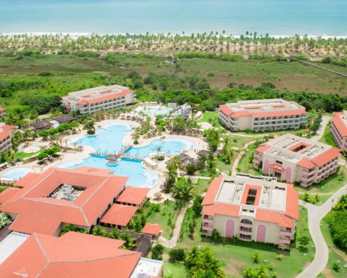 Aerial view with a exotic pool at Grand Palladium Imbassai Resort