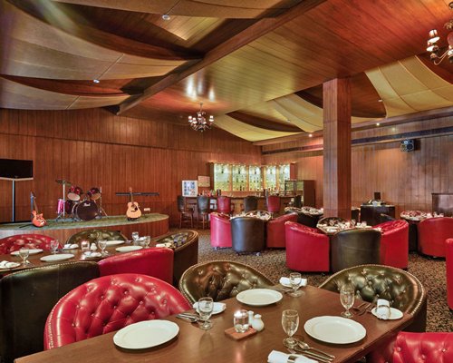 An indoor fine dining restaurant.