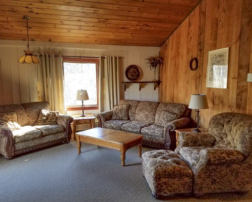 A well furnished living room with an outside view.