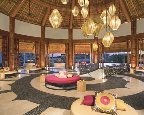 An indoor lounge area at the resort.