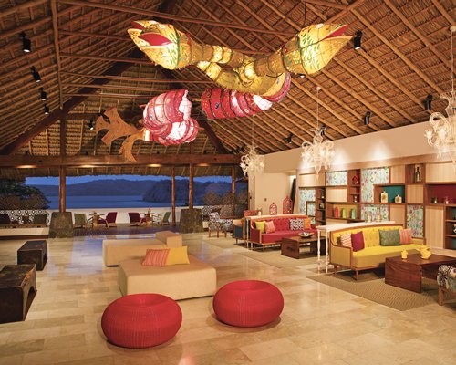 Luxurious lounge area with the water front at Secrets Papagayo Costa Rica  