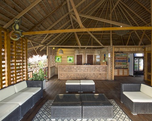 The reception area with lounge access.