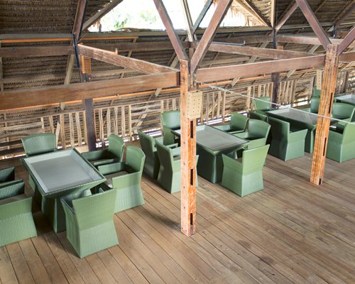 A well furnished indoor restaurant at the resort.