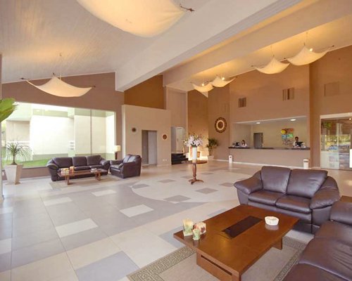 The reception area with lounge access.