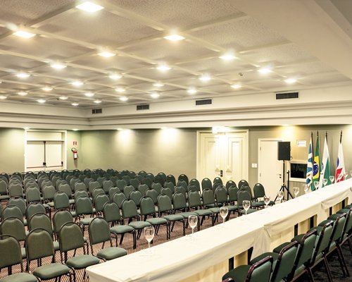 A well furnished conference hall at the resort.