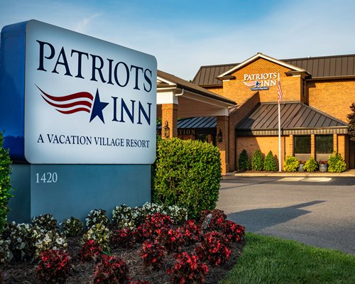 An exterior view of the Patriots Inn.