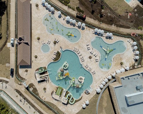 aerial view of multiple pools and poolside lounge areas  at Paradisus Palma Real