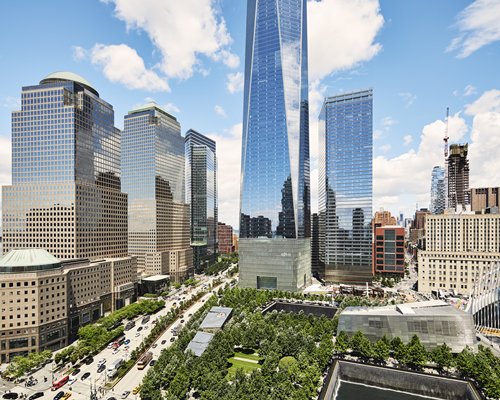 Aerial view of the city from Club Quarters Hotels, World Trade Center