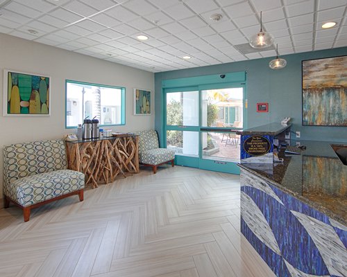 Resort entrance and reception area.