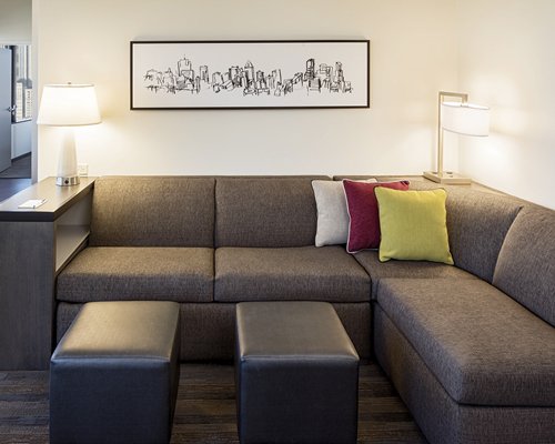 Wide sofa to relax at Hyatt House New Orleans