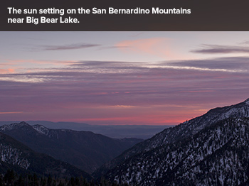 Outdoors in the San Bernardino Mountains