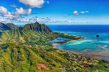 Mountain-side view of Hawaii