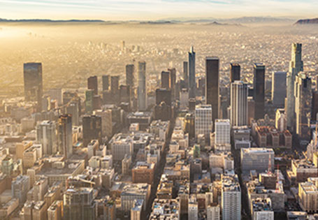 Aerial view of Los Angeles