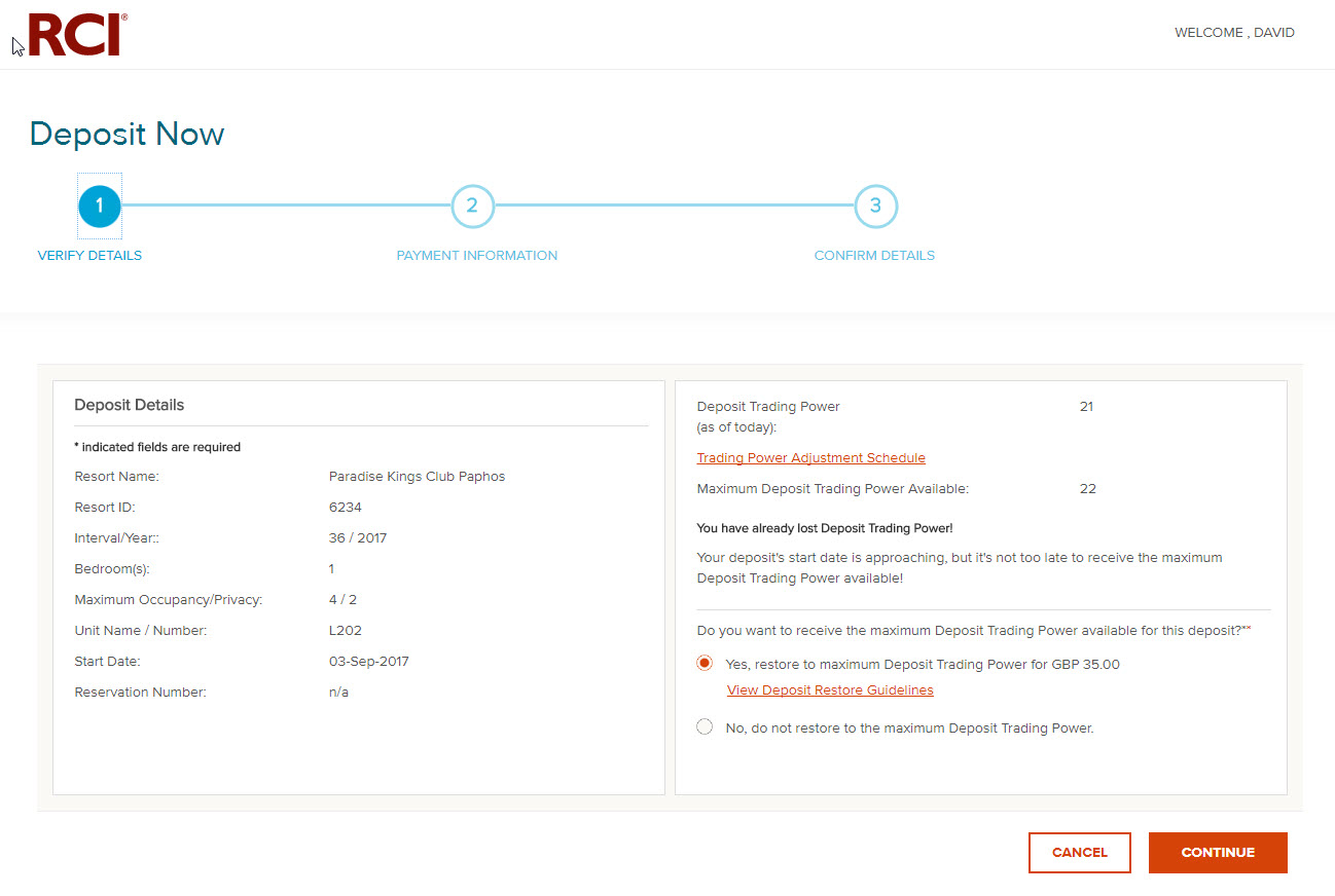 Deposit Restore Explained