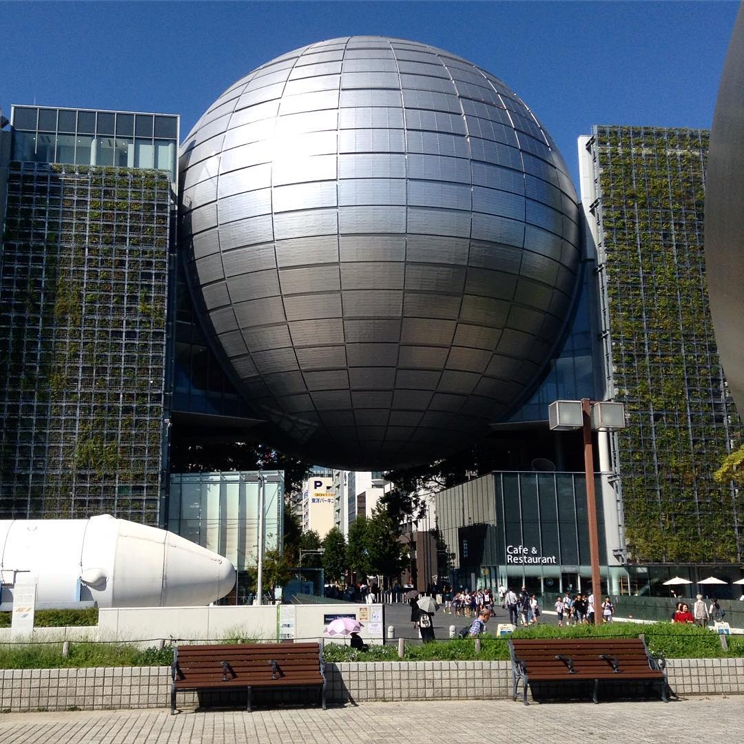 The giant silver globe of Nagoya City Science Museum is a popular landmark of Nagoya.