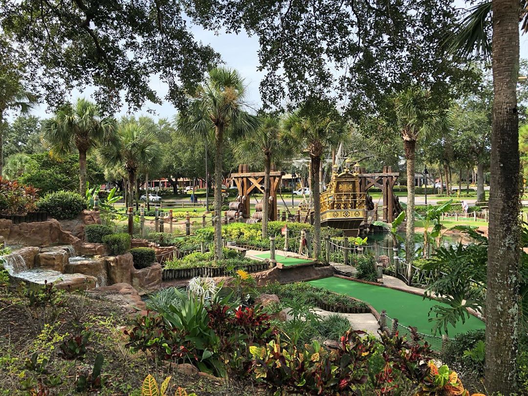 Spread your love for golf to your family at Pirate Cove’s elaborate miniature golf course.