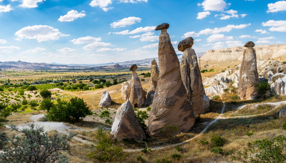 Take in the spectacular fairy chimneys of the Devrent Valley, which are unique carved-out rock formations.