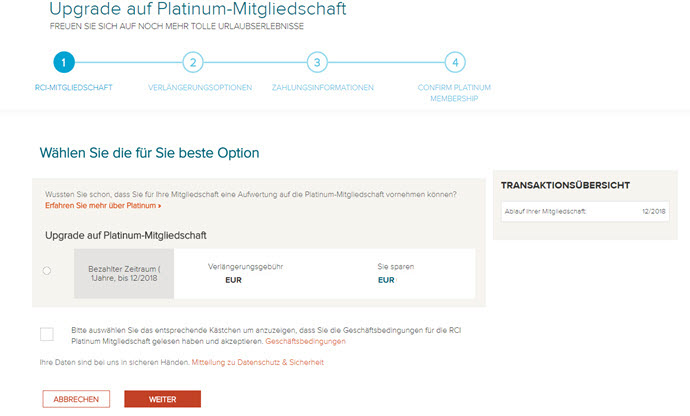 How to Upgrade to RCI Platinum