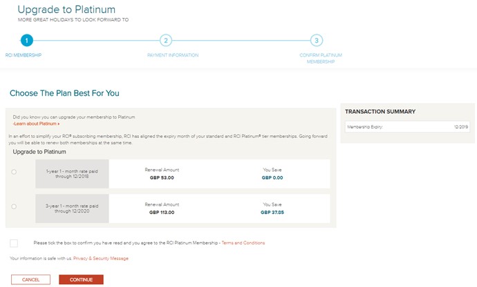 How to Upgrade to RCI Platinum