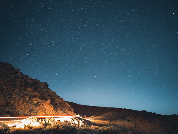 Puesta de sol y observación de las estrellas con cena en el Parque Nacional del Teide